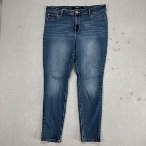 Jordache Super Skinny Jeans Women Size 18 Blue Wash Denim‎ Pants Equestrian